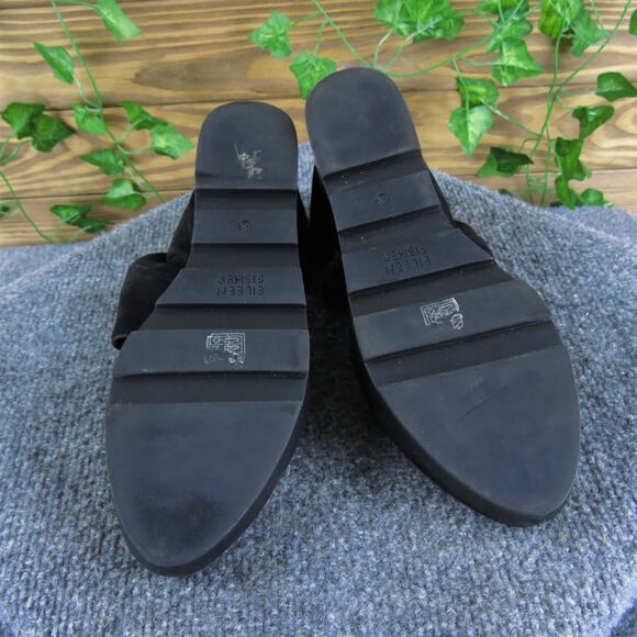 Eileen Fisher Women's Mary Jane Black Leather Sz 8.5 Medium Gently Used 2025 - Picture 6 of 6